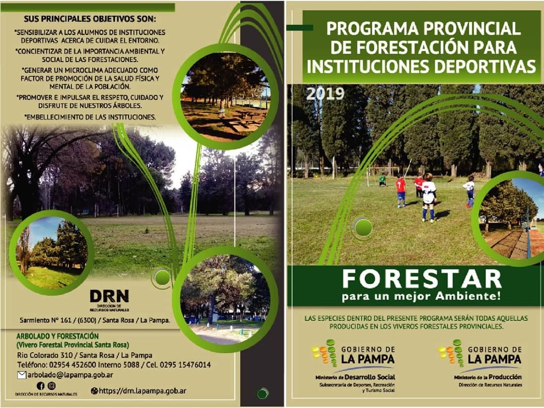 Cartel de Forestacion para Instituciones Deportivas